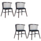 Modern Style Slat Back Solid Wood Dining Arm Chair for Home Use Dark Walnut 4 Piece Set Clearhalo 'Dining Chairs' 'Dining Tables & Seating' 'dining_chair' 'furn' 'furn_dining_chair' 'Furniture' 'Kitchen & Dining Furniture' 7733872