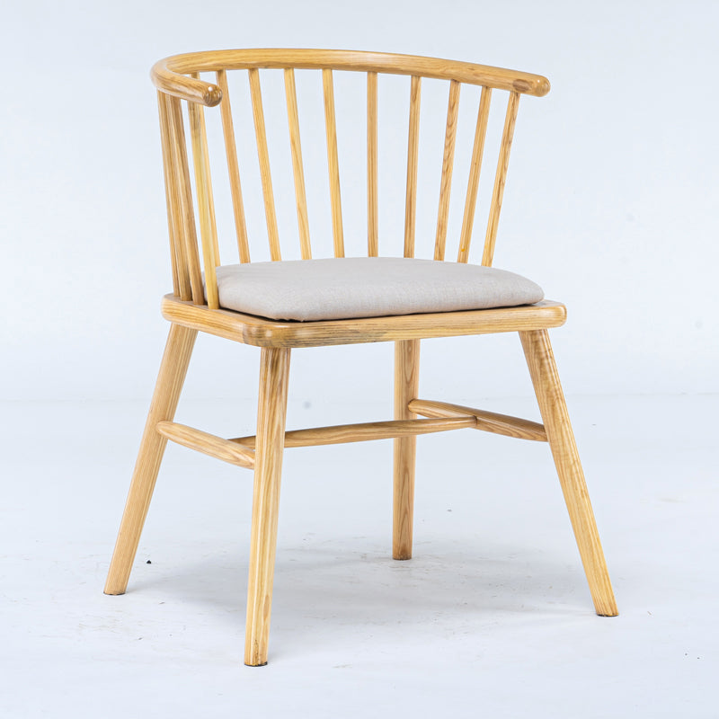 Modern Style Slat Back Solid Wood Dining Arm Chair for Home Use Natural 1 Piece Clearhalo 'Dining Chairs' 'Dining Tables & Seating' 'dining_chair' 'furn' 'furn_dining_chair' 'Furniture' 'Kitchen & Dining Furniture' 7733876