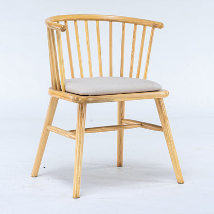 Modern Style Slat Back Solid Wood Dining Arm Chair for Home Use Natural 1 Piece Clearhalo 'Dining Chairs' 'Dining Tables & Seating' 'dining_chair' 'furn' 'furn_dining_chair' 'Furniture' 'Kitchen & Dining Furniture' 7733876