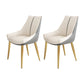 Glam Style Parsons Back Upholstered 4 Legs Home Use Dining Side Chair Off-White 2 Piece Set Brass Gold Clearhalo 'Dining Chairs' 'Dining Tables & Seating' 'dining_chair' 'furn' 'furn_dining_chair' 'Furniture' 'Kitchen & Dining Furniture' 7733895