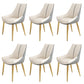 Glam Style Parsons Back Upholstered 4 Legs Home Use Dining Side Chair Off-White 6 Piece Set Brass Gold Clearhalo 'Dining Chairs' 'Dining Tables & Seating' 'dining_chair' 'furn' 'furn_dining_chair' 'Furniture' 'Kitchen & Dining Furniture' 7733898