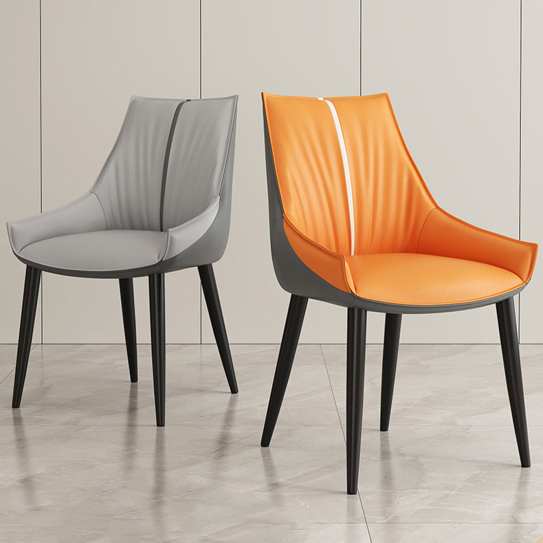 Glam Style Parsons Back Upholstered 4 Legs Home Use Dining Side Chair Clearhalo 'Dining Chairs' 'Dining Tables & Seating' 'dining_chair' 'furn' 'furn_dining_chair' 'Furniture' 'Kitchen & Dining Furniture' 7733901