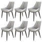 Glam Style Parsons Back Upholstered 4 Legs Home Use Dining Side Chair Dark Grey Light Grey 6 Piece Set Black Clearhalo 'Dining Chairs' 'Dining Tables & Seating' 'dining_chair' 'furn' 'furn_dining_chair' 'Furniture' 'Kitchen & Dining Furniture' 7733905