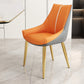 Glam Style Parsons Back Upholstered 4 Legs Home Use Dining Side Chair Grey Orange 1 Piece Brass Gold Clearhalo 'Dining Chairs' 'Dining Tables & Seating' 'dining_chair' 'furn' 'furn_dining_chair' 'Furniture' 'Kitchen & Dining Furniture' 7733917