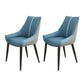 Glam Style Parsons Back Upholstered 4 Legs Home Use Dining Side Chair Blue 2 Piece Set Black Clearhalo 'Dining Chairs' 'Dining Tables & Seating' 'dining_chair' 'furn' 'furn_dining_chair' 'Furniture' 'Kitchen & Dining Furniture' 7733923