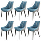 Glam Style Parsons Back Upholstered 4 Legs Home Use Dining Side Chair Blue 6 Piece Set Black Clearhalo 'Dining Chairs' 'Dining Tables & Seating' 'dining_chair' 'furn' 'furn_dining_chair' 'Furniture' 'Kitchen & Dining Furniture' 7733925