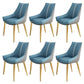 Glam Style Parsons Back Upholstered 4 Legs Home Use Dining Side Chair Blue 6 Piece Set Brass Gold Clearhalo 'Dining Chairs' 'Dining Tables & Seating' 'dining_chair' 'furn' 'furn_dining_chair' 'Furniture' 'Kitchen & Dining Furniture' 7733930