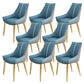 Glam Style Parsons Back Upholstered 4 Legs Home Use Dining Side Chair Blue 8 Piece Set Brass Gold Clearhalo 'Dining Chairs' 'Dining Tables & Seating' 'dining_chair' 'furn' 'furn_dining_chair' 'Furniture' 'Kitchen & Dining Furniture' 7733931