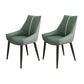 Glam Style Parsons Back Upholstered 4 Legs Home Use Dining Side Chair Green 2 Piece Set Black Clearhalo 'Dining Chairs' 'Dining Tables & Seating' 'dining_chair' 'furn' 'furn_dining_chair' 'Furniture' 'Kitchen & Dining Furniture' 7733933