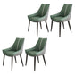 Glam Style Parsons Back Upholstered 4 Legs Home Use Dining Side Chair Green 4 Piece Set Black Clearhalo 'Dining Chairs' 'Dining Tables & Seating' 'dining_chair' 'furn' 'furn_dining_chair' 'Furniture' 'Kitchen & Dining Furniture' 7733934