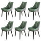 Glam Style Parsons Back Upholstered 4 Legs Home Use Dining Side Chair Green 6 Piece Set Black Clearhalo 'Dining Chairs' 'Dining Tables & Seating' 'dining_chair' 'furn' 'furn_dining_chair' 'Furniture' 'Kitchen & Dining Furniture' 7733935