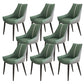 Glam Style Parsons Back Upholstered 4 Legs Home Use Dining Side Chair Green 8 Piece Set Black Clearhalo 'Dining Chairs' 'Dining Tables & Seating' 'dining_chair' 'furn' 'furn_dining_chair' 'Furniture' 'Kitchen & Dining Furniture' 7733936