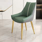 Glam Style Parsons Back Upholstered 4 Legs Home Use Dining Side Chair Green 1 Piece Brass Gold Clearhalo 'Dining Chairs' 'Dining Tables & Seating' 'dining_chair' 'furn' 'furn_dining_chair' 'Furniture' 'Kitchen & Dining Furniture' 7733937