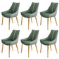 Glam Style Parsons Back Upholstered 4 Legs Home Use Dining Side Chair Green 6 Piece Set Brass Gold Clearhalo 'Dining Chairs' 'Dining Tables & Seating' 'dining_chair' 'furn' 'furn_dining_chair' 'Furniture' 'Kitchen & Dining Furniture' 7733940