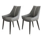 Glam Style Parsons Back Upholstered 4 Legs Home Use Dining Side Chair Dark Gray 2 Piece Set Black Clearhalo 'Dining Chairs' 'Dining Tables & Seating' 'dining_chair' 'furn' 'furn_dining_chair' 'Furniture' 'Kitchen & Dining Furniture' 7733943