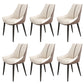 Glam Style Parsons Back Upholstered 4 Legs Home Use Dining Side Chair White-Brown 6 Piece Set Black Clearhalo 'Dining Chairs' 'Dining Tables & Seating' 'dining_chair' 'furn' 'furn_dining_chair' 'Furniture' 'Kitchen & Dining Furniture' 7733955