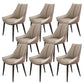 Glam Style Parsons Back Upholstered 4 Legs Home Use Dining Side Chair Gray-Brown 8 Piece Set Black Clearhalo 'Dining Chairs' 'Dining Tables & Seating' 'dining_chair' 'furn' 'furn_dining_chair' 'Furniture' 'Kitchen & Dining Furniture' 7733976