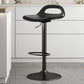 Modern Adjustable Height Swivel Low Back Bar Stools with Metal Base