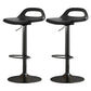 Modern Adjustable Height Swivel Low Back Bar Stools with Metal Base