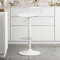 Modern Adjustable Height Swivel Low Back Bar Stools with Metal Base