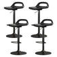 Modern Adjustable Height Swivel Low Back Bar Stools with Metal Base
