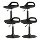 Modern Adjustable Height Swivel Low Back Bar Stools with Metal Base