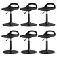 Modern Adjustable Height Swivel Low Back Bar Stools with Metal Base