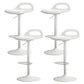 Modern Adjustable Height Swivel Low Back Bar Stools with Metal Base