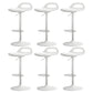 Modern Adjustable Height Swivel Low Back Bar Stools with Metal Base