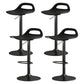 Modern Adjustable Height Swivel Low Back Bar Stools with Metal Base