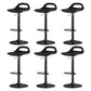 Modern Adjustable Height Swivel Low Back Bar Stools with Metal Base