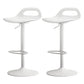 Modern Adjustable Height Swivel Low Back Bar Stools with Metal Base