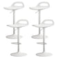 Modern Adjustable Height Swivel Low Back Bar Stools with Metal Base