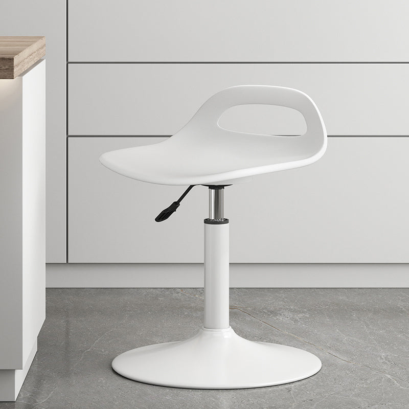 Modern Adjustable Height Swivel Low Back Bar Stools with Metal Base