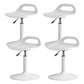 Modern Adjustable Height Swivel Low Back Bar Stools with Metal Base