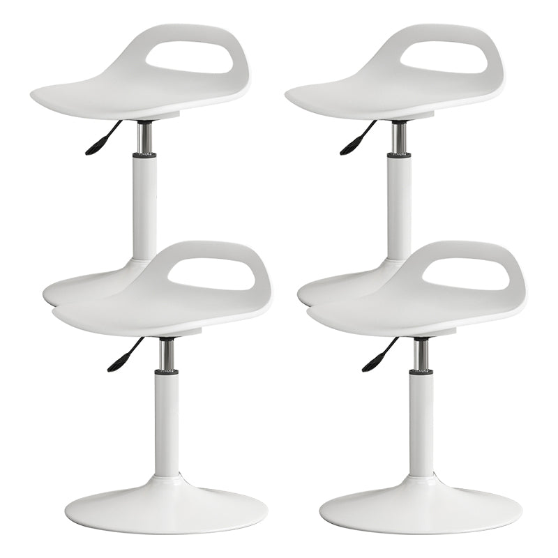 Modern Adjustable Height Swivel Low Back Bar Stools with Metal Base