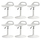 Modern Adjustable Height Swivel Low Back Bar Stools with Metal Base