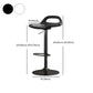Modern Adjustable Height Swivel Low Back Bar Stools with Metal Base