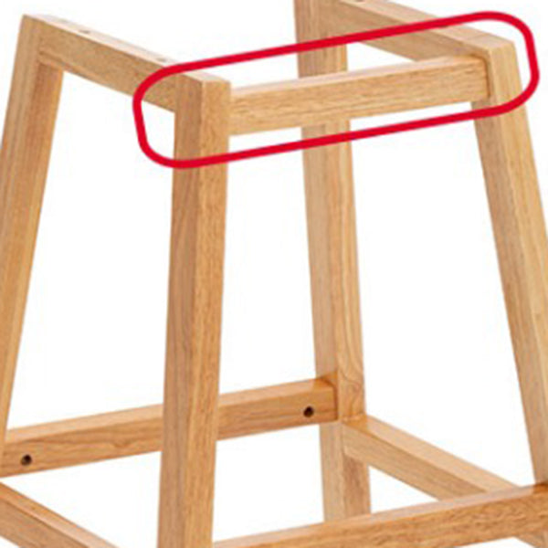 Pignes en bois massif contemporain tabourets de comptoir en faux cuir avec repose-pieds