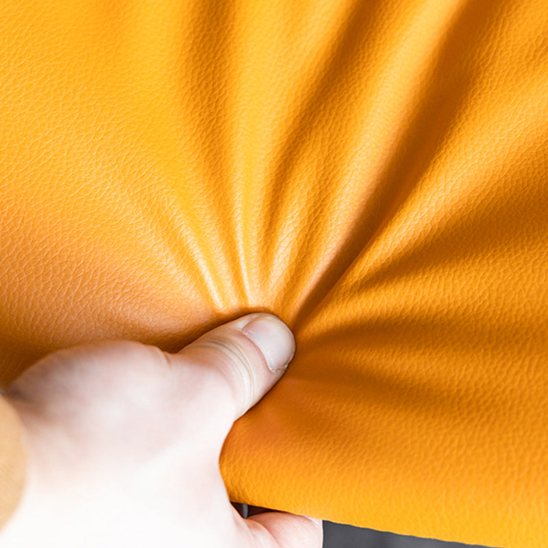 Modern Solid Wood Legs Faux Leather Bar Stools with Footrest