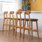 Modern Rubberwood Indoor Bar Stools Natural Finish with Backrest Clearhalo 'Bar Furniture' 'Bar Stools' 'bar_stools' 'furn' 'furn_bar_stools' 'Furniture' 'Kitchen & Dining Furniture' 7734244