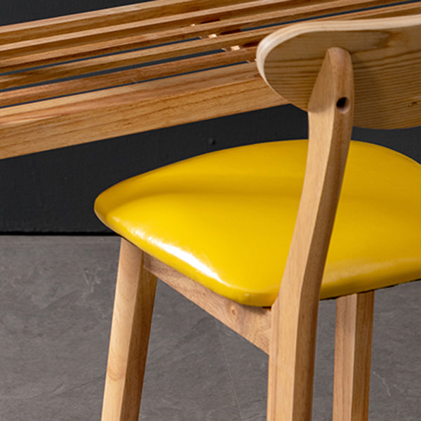 Modern Rubberwood Indoor Bar Stools Natural Finish with Backrest Clearhalo 'Bar Furniture' 'Bar Stools' 'bar_stools' 'furn' 'furn_bar_stools' 'Furniture' 'Kitchen & Dining Furniture' 7734253