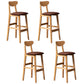 Modern Rubberwood Indoor Bar Stools Natural Finish with Backrest Coffee 4 Piece Set Clearhalo 'Bar Furniture' 'Bar Stools' 'bar_stools' 'furn' 'furn_bar_stools' 'Furniture' 'Kitchen & Dining Furniture' 7734298