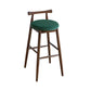 Contemporary Ash Wood Backrest Counter High Stool with 4 Legs Green 1 Piece Clearhalo 'Bar Furniture' 'Bar Stools' 'bar_stools' 'furn' 'furn_bar_stools' 'Furniture' 'Kitchen & Dining Furniture' 7734483