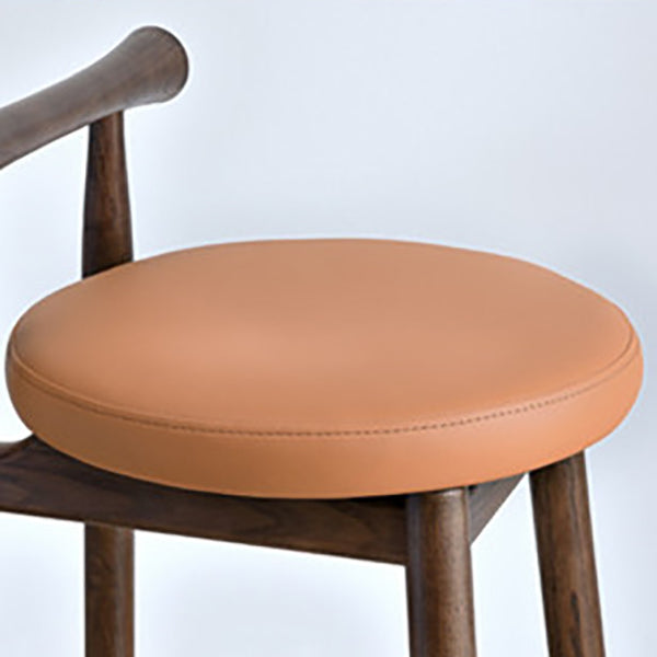 Contemporary Ash Wood Backrest Counter High Stool with 4 Legs Clearhalo 'Bar Furniture' 'Bar Stools' 'bar_stools' 'furn' 'furn_bar_stools' 'Furniture' 'Kitchen & Dining Furniture' 7734485