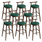 Contemporary Ash Wood Backrest Counter High Stool with 4 Legs Green 8 Piece Set Clearhalo 'Bar Furniture' 'Bar Stools' 'bar_stools' 'furn' 'furn_bar_stools' 'Furniture' 'Kitchen & Dining Furniture' 7734491
