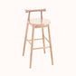 Contemporary Ash Wood Backrest Counter High Stool with 4 Legs Wood 1 Piece Clearhalo 'Bar Furniture' 'Bar Stools' 'bar_stools' 'furn' 'furn_bar_stools' 'Furniture' 'Kitchen & Dining Furniture' 7734492