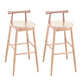 Contemporary Ash Wood Backrest Counter High Stool with 4 Legs Wood 2 Piece Set Clearhalo 'Bar Furniture' 'Bar Stools' 'bar_stools' 'furn' 'furn_bar_stools' 'Furniture' 'Kitchen & Dining Furniture' 7734494