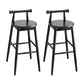 Contemporary Ash Wood Backrest Counter High Stool with 4 Legs Black 2 Piece Set Clearhalo 'Bar Furniture' 'Bar Stools' 'bar_stools' 'furn' 'furn_bar_stools' 'Furniture' 'Kitchen & Dining Furniture' 7734499