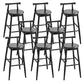 Contemporary Ash Wood Backrest Counter High Stool with 4 Legs Black 8 Piece Set Clearhalo 'Bar Furniture' 'Bar Stools' 'bar_stools' 'furn' 'furn_bar_stools' 'Furniture' 'Kitchen & Dining Furniture' 7734502